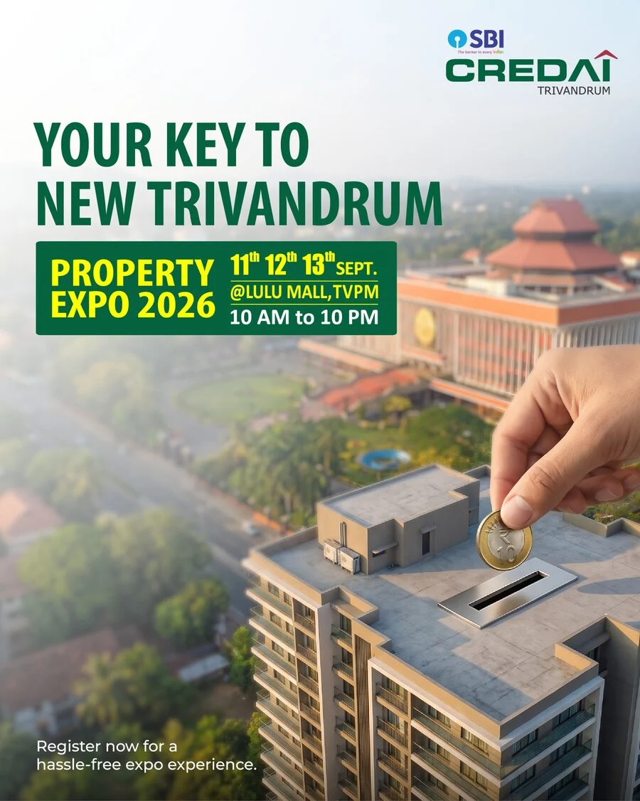 CREDAI Trivandrum Property Expo 2026 — 11th to 13th September at Lulu Mall Trivandrum, 10 AM to 10 PM