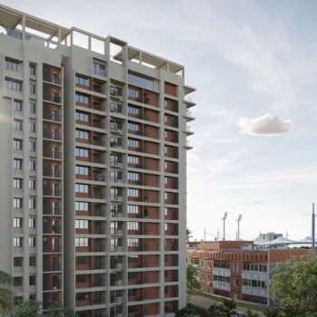 architects elevation of cordial pavilion heights, 2&3 bhk luxury apartments at karyavattom, trivandrum